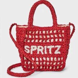 Top Handle Crochet Tote Handbag